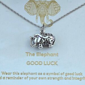 Annika Witt Sterling Silver🤍 Elephant🐘 Pendant Necklace - NIB